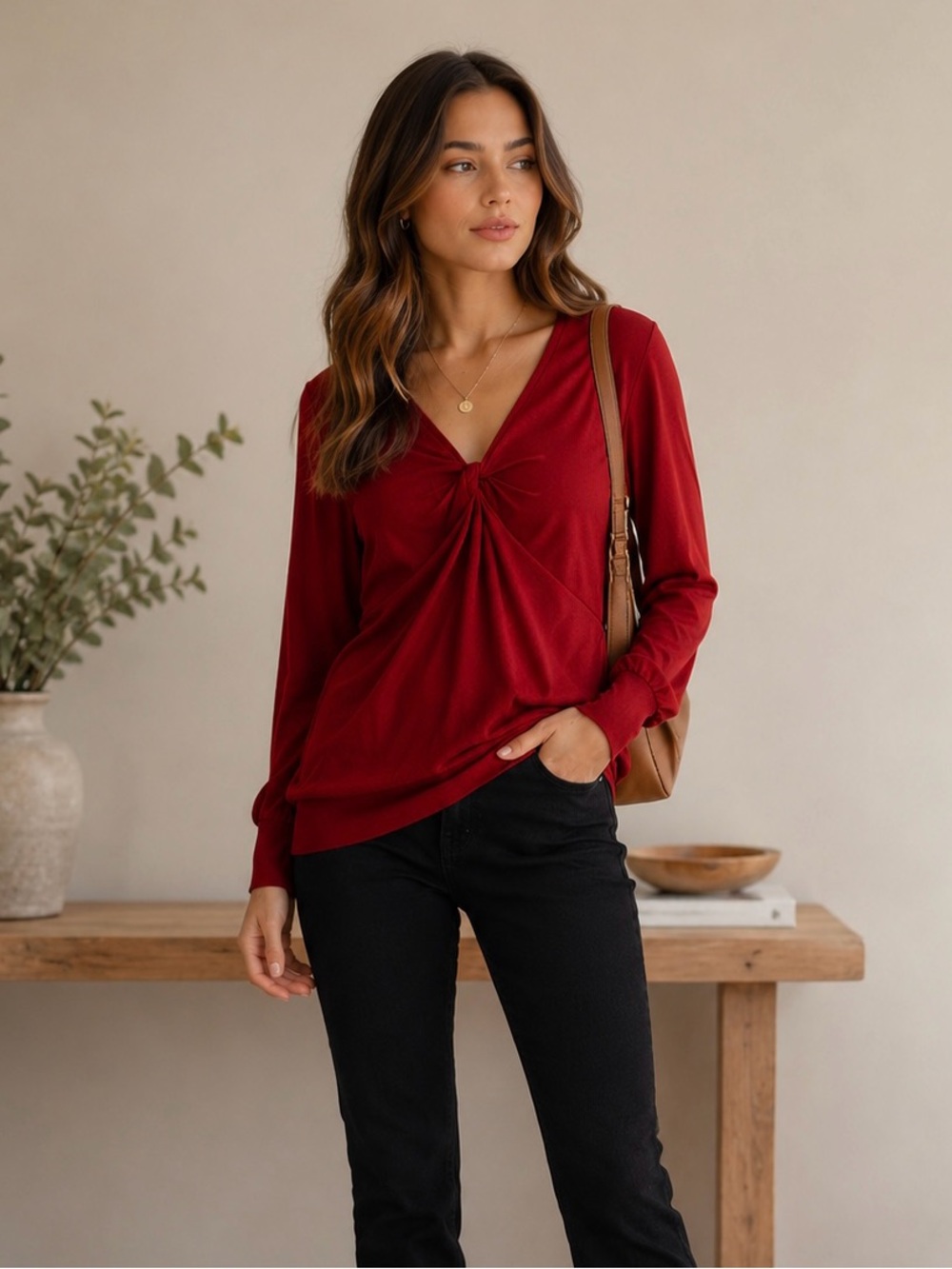 LOFT RED SWEATER